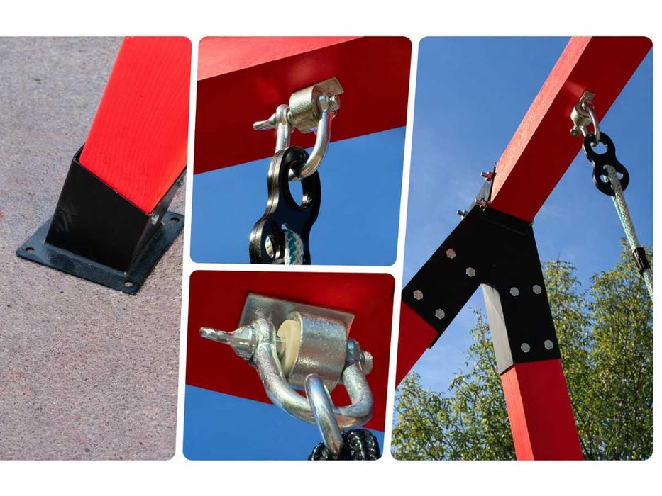 Set leagan copii pentru gradina si curte/structura lemn cuib + leagane