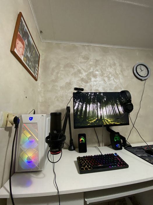 Setup Complet Gaming 1080p - PC RX 7600 + i3 Gen 12 + Monitor 27" + Periferice (negociabil; fara livrare)