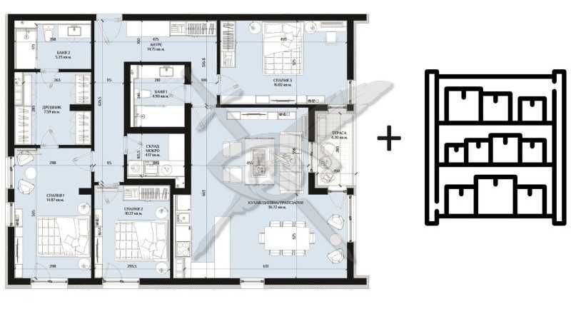 Многостаен апартамент в Изгрев 53259