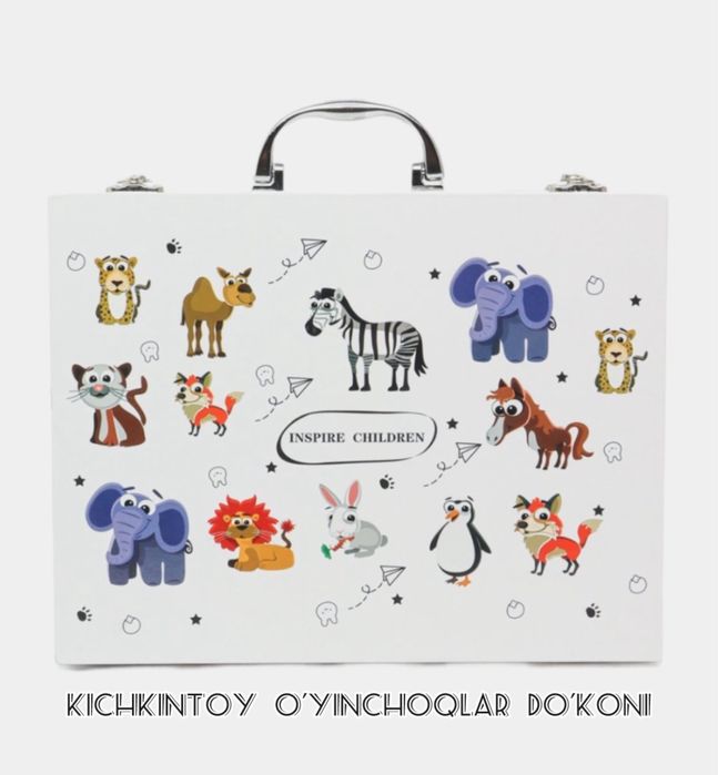 Chizish va ijodkorlik uchun to’plam markerlar qalamlar Детский машина