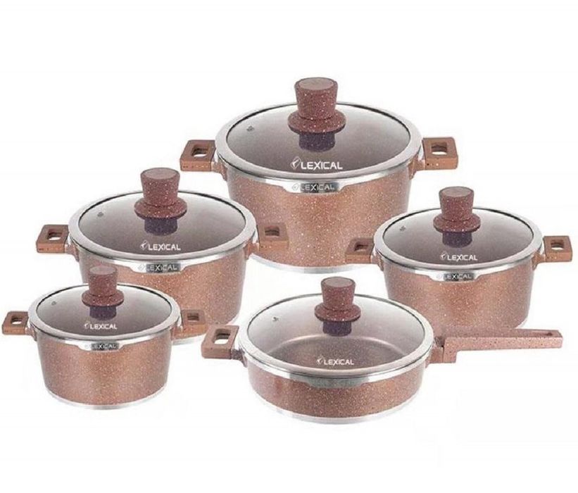 Комплект гранитни тенджери от 10 части 195лв.