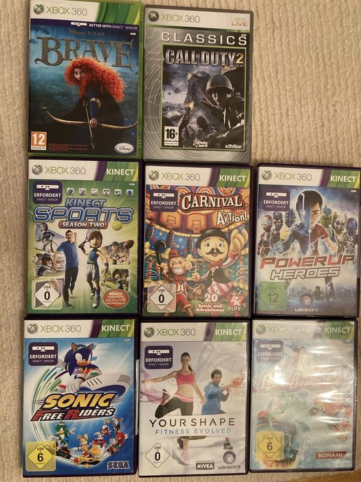 Xbox360+kinect + 8 jocuri