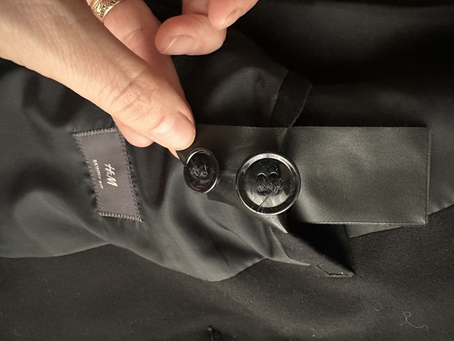 Sacou H& M vascoza negru S