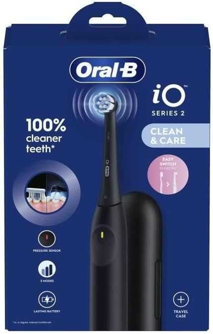 Електрическа четка за зъби Oral-B iO 2 Черна 3 режима на почистване Меко и тихо четкане