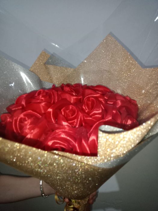 Вечные розы из лент