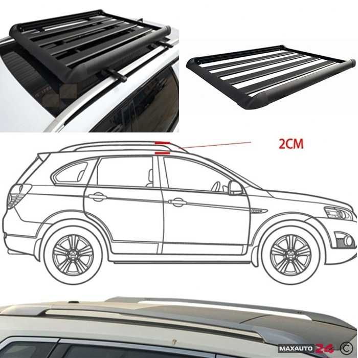 Черен Багажник за покрив 127 x 96 см – Практично решение за пътувания