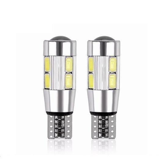 комплект от 2 броя лед крушки за габарит т10 w5w led 10 smd canbus ...