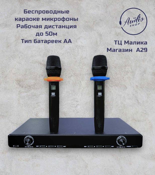 Микрофоны головные для экскурсии, караоке, петличные.