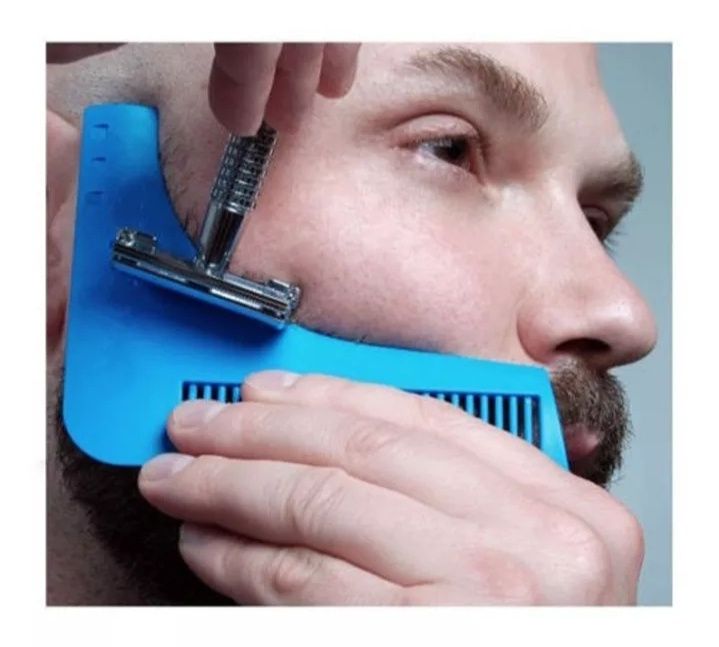Forma pentru barba, sablon, pieptene