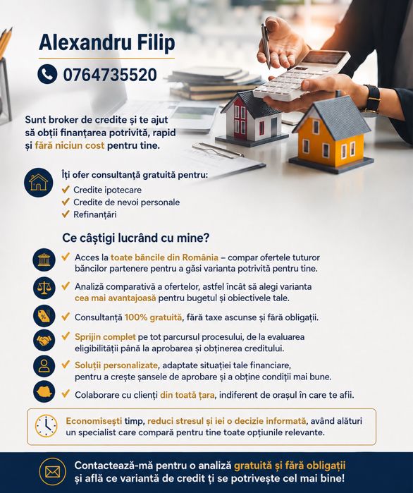 Broker Credite - Credit Ipotecar | Credit de Nevoi Personale | Refinanțare | Consultanță Gratuită