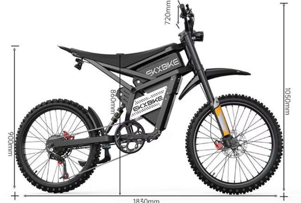 НОВА ВЕРСИЯ 3000W!! EKX PRO Електрически кросов велосипед eBike