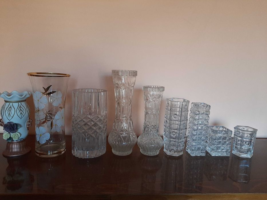 9 бр стъклени вази