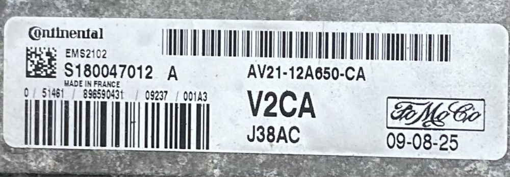 Ford fiesta 2009година 1.25i 82кс Компютър,сензор волан и ключ