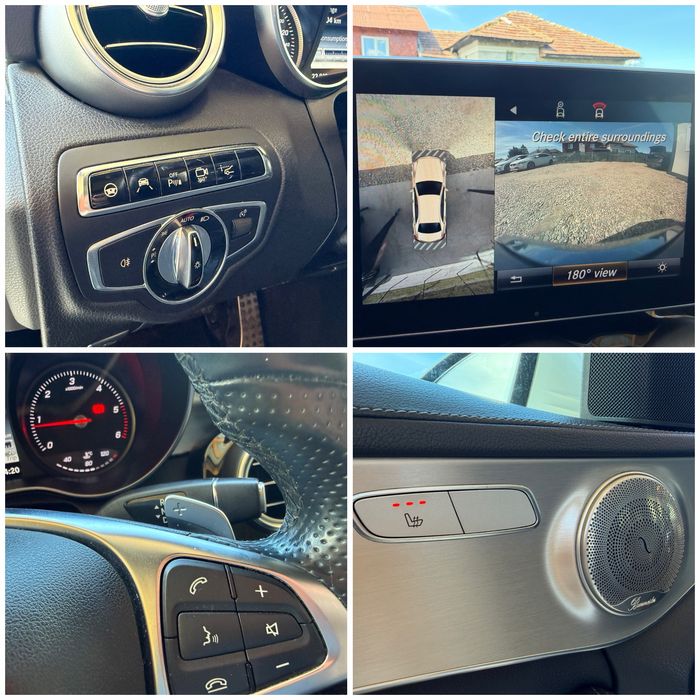 Mercedes-Benz C220d AMG pano led 5 butoane distronic camere 360 blind spot keyless head up disp Rate/leasing
