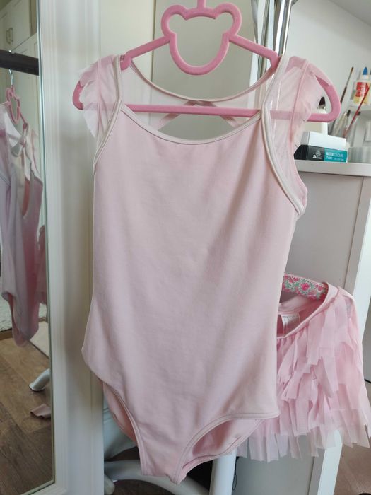 Трика за балет бял розов