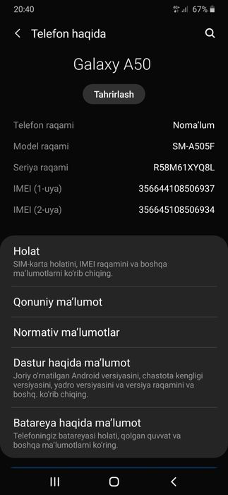 Samsung galaxy a50