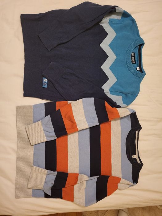 Lot haine scoala: pantaloni twill, camasi, pulovere H&M, C&A, 7-8 ani