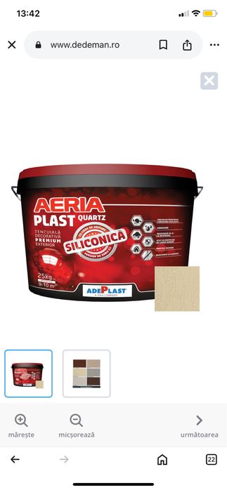 Tencuiala decorativa siliconata