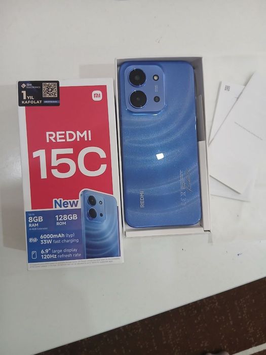 REDMI 15C  Xotira 8/128 GB