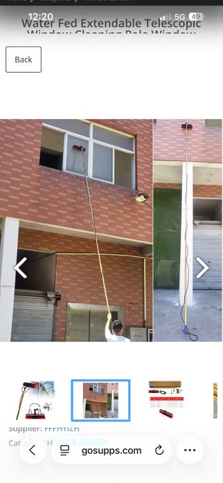 Четка за почистване на прозорци  с маркуч 30м TUCKER и соларни панели