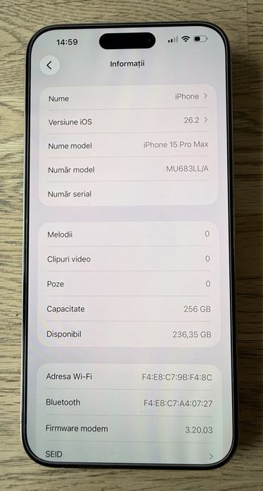 iPhone 15 Pro Max 256GB