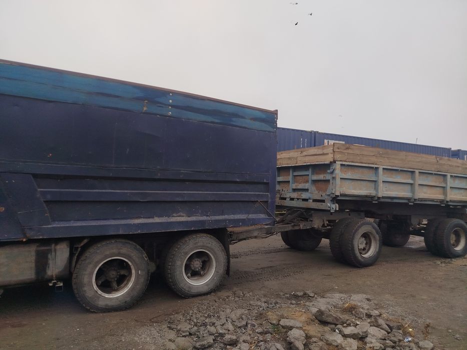 Камаз самосвал с прицепом