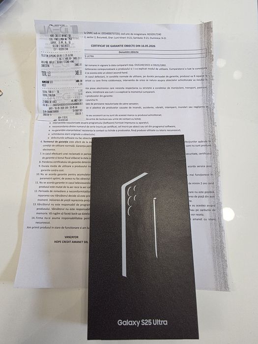 Samsung s25 Ultra 5G Jetblack 512Gb NOU Sigilat Acte 2 ANI GARANȚIE