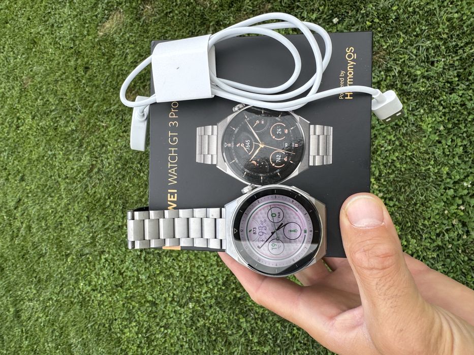 HUAWEI WATCH GT 3 Pro Titanium, ORIGINAL, bratara metalica originala din titan, impecabil estetic ca NOU provenienta Orange RO perfect functionL