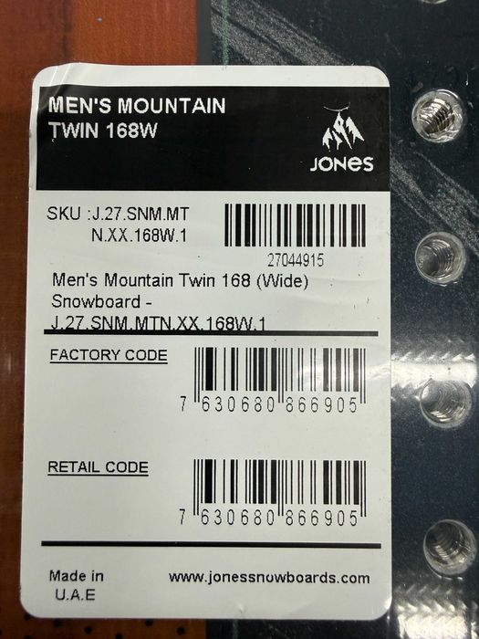 placa noua jones mountain twin wide L159,162 si 168