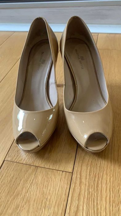 туфли лаковые, беж