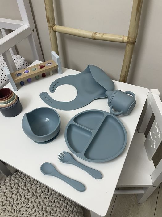 Силиконови прибори, подложка, чинийка за хранене