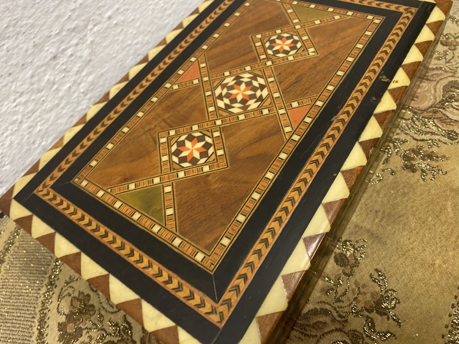 Винтидж кутия за пури и цигари интарзия Италия Sorrento 1950-те