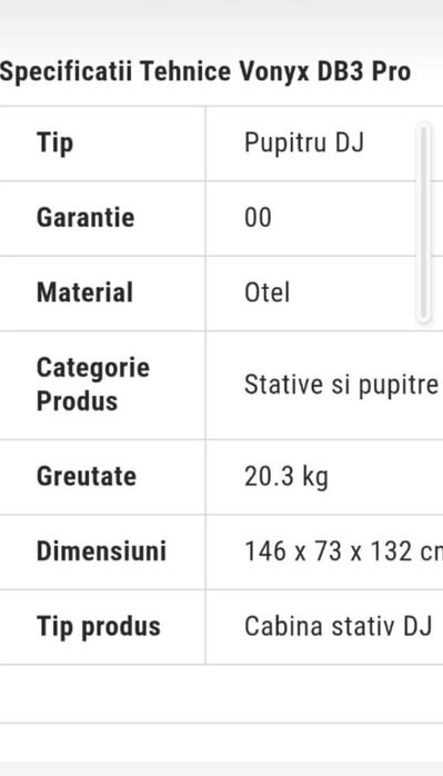 Pupitru DJ Vonyx + suport de lumini