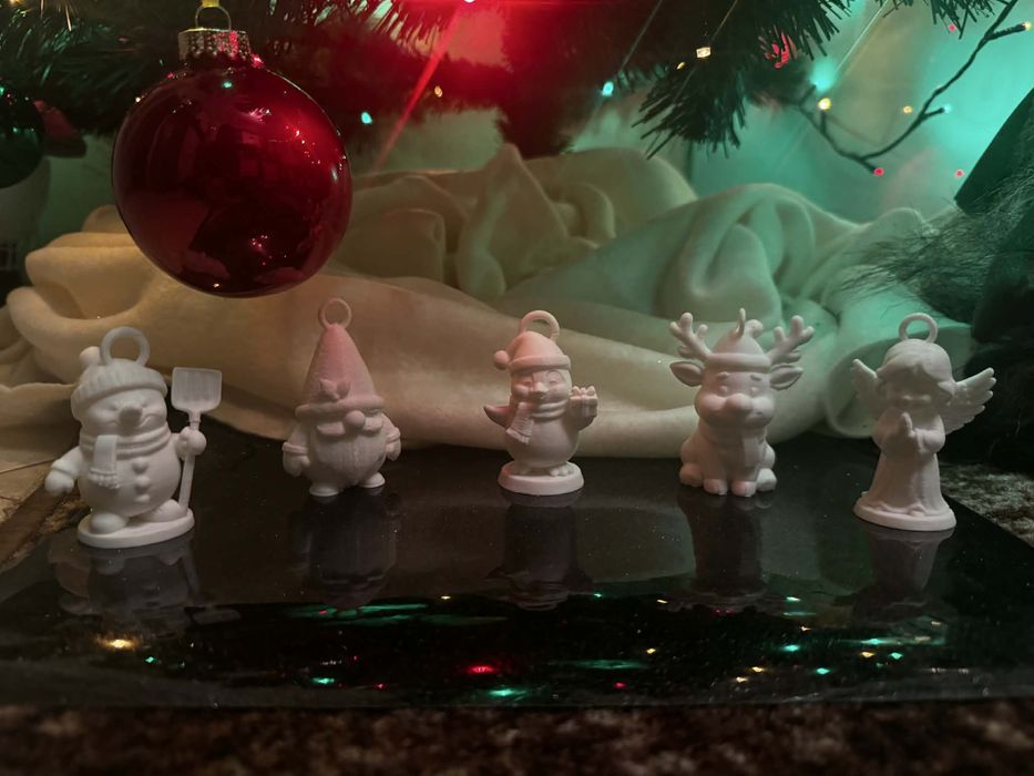 3Д принтирани фигурки, играчки за елха