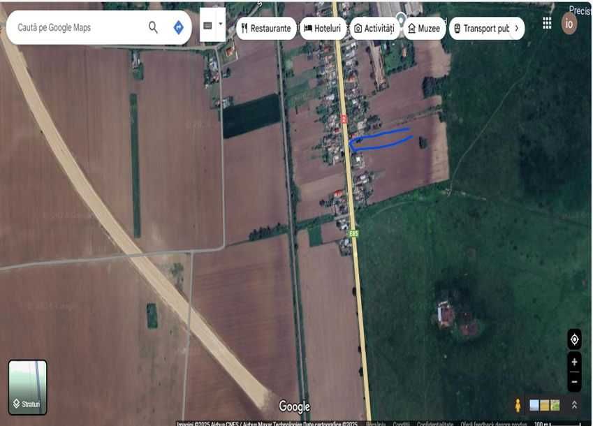 Teren intravilan in Filipesti la E85, cu deschidere de 19,6 m