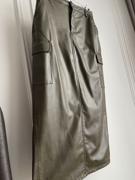 Zara кожанная юбка