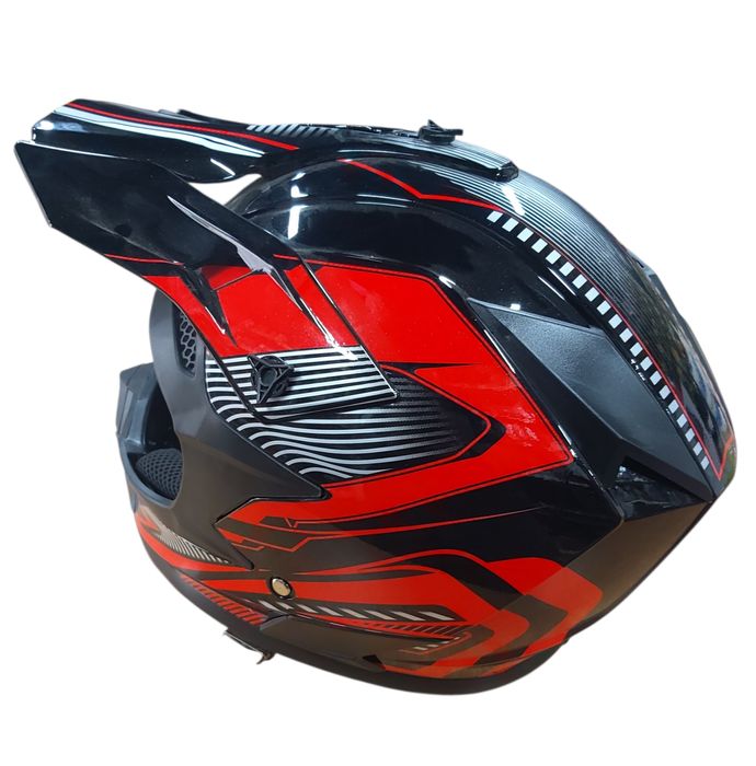 Мотокрос каска №3616 BLACK/RED L размер