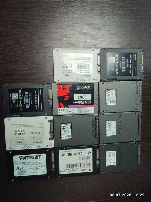 SSD Kingston 120GB / 240GB / 480GB (Б/У, отличное состояние)