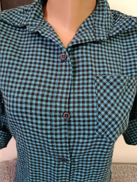 Cămașă nouă albastru pătrățele mărimea S office Punk Rock style