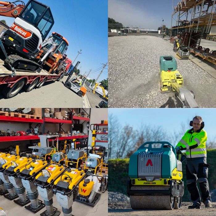 Închiriez Compactor Placă Compactoare Cilindru Compactor Generator Picamer Demolator Mai Compactor Buldoexcavator Masina Taiat Beton Pompa Glet Etc