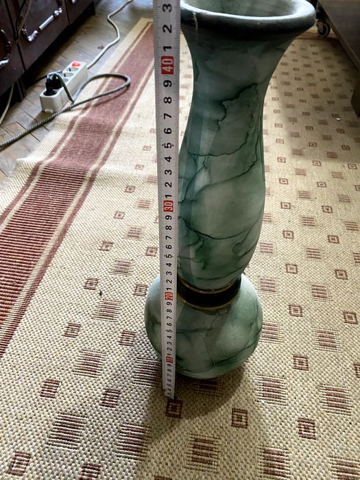 Ръчно изработени гръцка кана и чиния, керамична масивна ваза