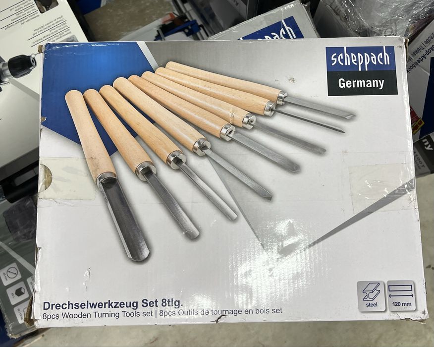 Дърводелски Длета за струг комплект 8 броя Scheppach