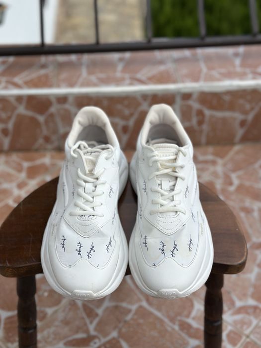 Hugo Boss shoes бели обувки за дънки nike