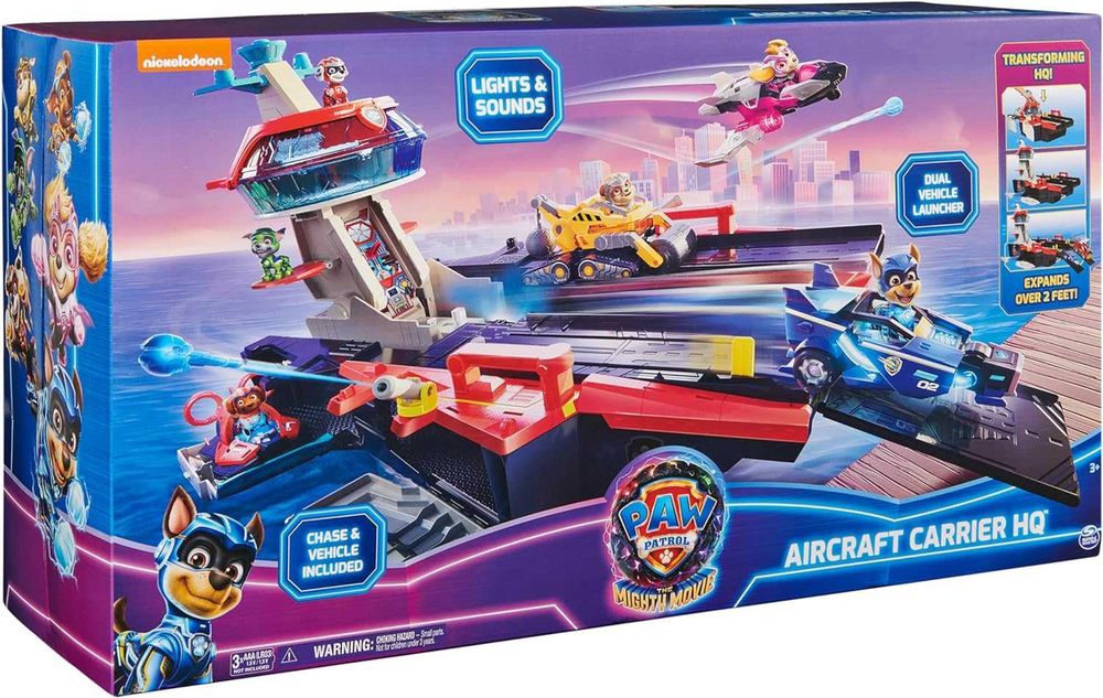 Paw Patrol База Самолетоносач Лодка Кораб Оригинален Пес Патрул