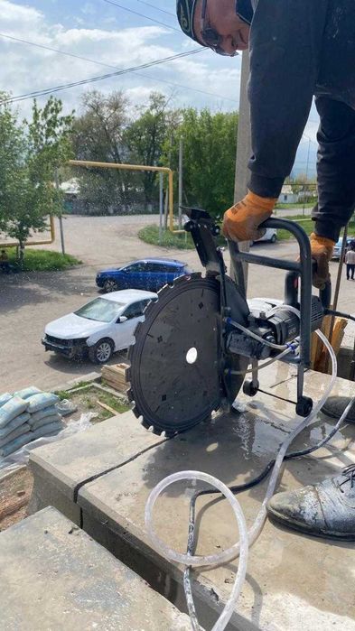 Алмазная резка плит перекрытия