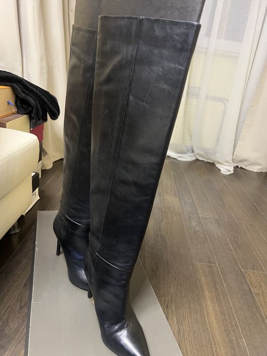 Cizme lungi piele Gino Rosii