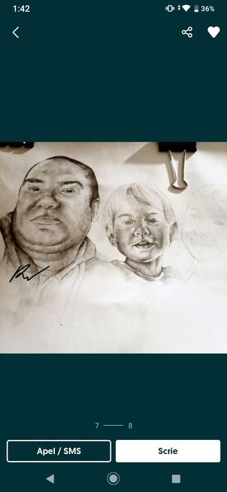 Cadouri personalizate desenez pictez după fotografii A4