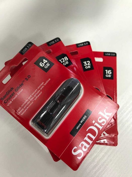 Флешка SanDisk Cruzer Glide 3.0 16/32/64/128gb  Гарантия + Доставка.