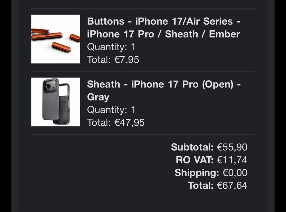 Huse  Premium 17 pro noi CAUDABE SHEATH si TINEEOWL