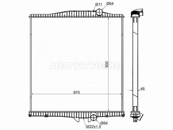 Радиатор Volvo Fh